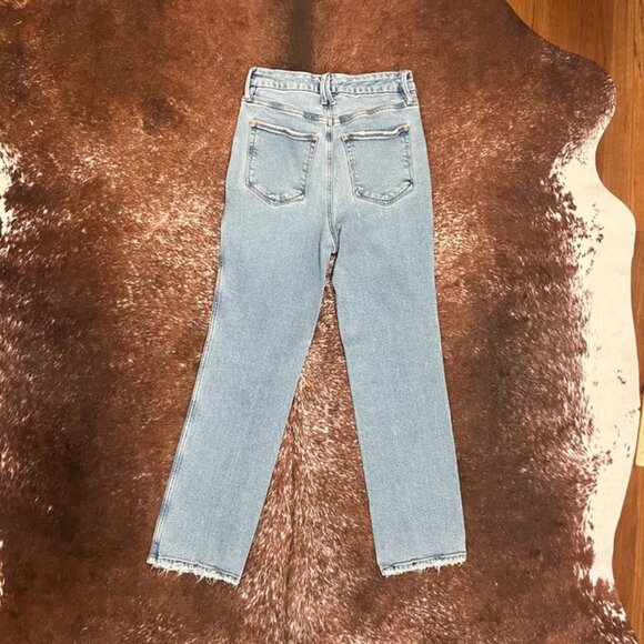 Good American Distressed Blue Denim Skinny Jeans 4/27 Mid Rise Stretch - Picture 12 of 13